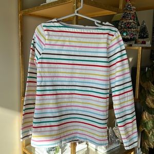 Mini Boden Rainbow Striped Top